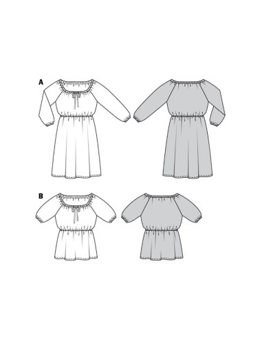 Patron de robe et blouse - Burda 6016