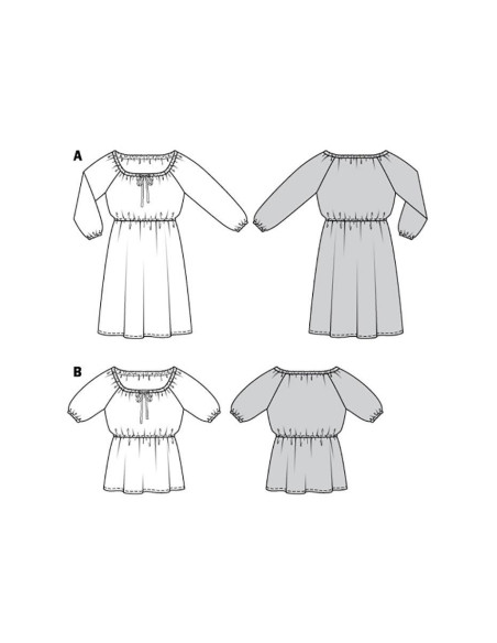 Patron de robe et blouse - Burda 6016