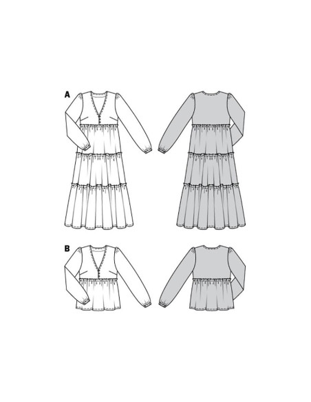 Patron de robe et blouse - Burda 6023