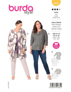 Patron de veste et manteau - Burda 6034