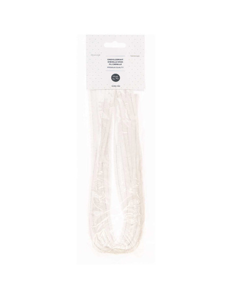 Fils chenilles - Blanc
