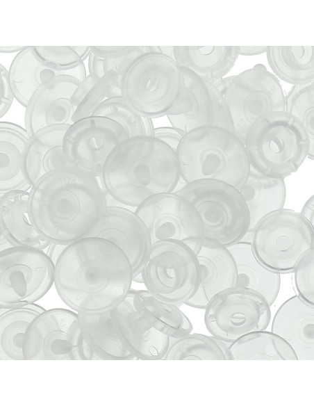 Sachet de 25 pressions résine KAM ronds - Transparent