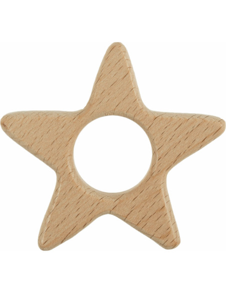 Anneau de dentition en bois - Etoile