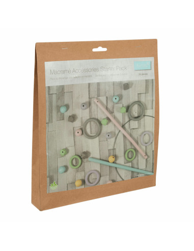 Pack de démarrage d´accessoires pour macramé - Couleur