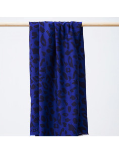 Tissu twill viscose - Urban Leo bleu cobalt