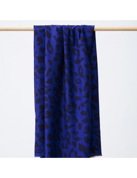 Tissu twill viscose - Urban Leo bleu cobalt