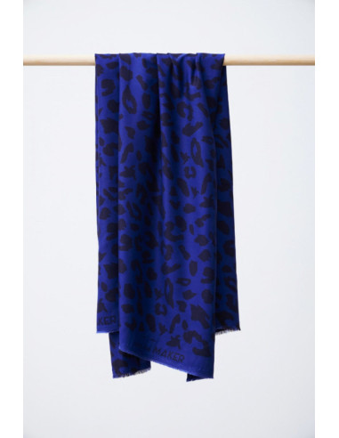 Tissu twill viscose - Urban Leo bleu cobalt
