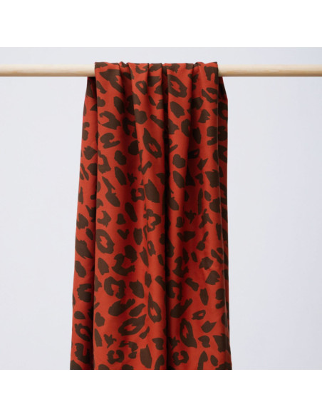 Tissu twill viscose - Urban Leo citrouille