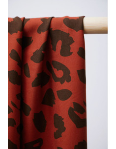 Tissu twill viscose - Urban Leo citrouille 2