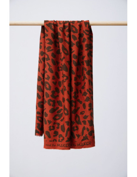 Tissu twill viscose - Urban Leo citrouille