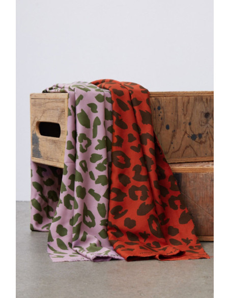 Tissu twill viscose - Urban Leo citrouille