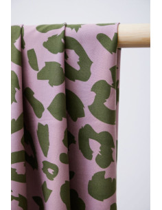 Tissu twill viscose - Urban Leo lilas 2