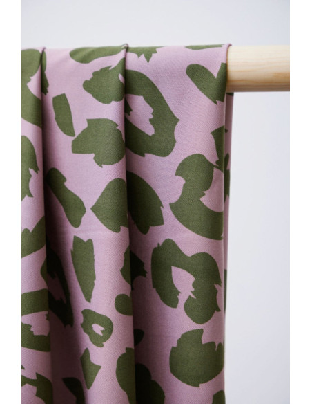 Tissu twill viscose - Urban Leo lilas
