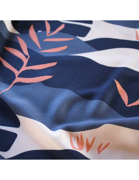 Tissu crêpe de viscose Solis bleu - Églantine & Zoé