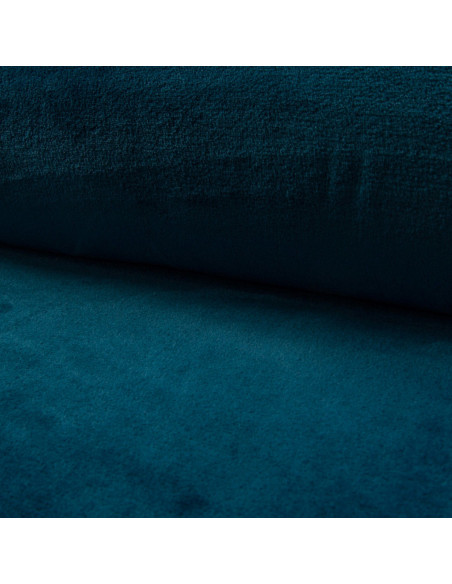 Tissu doudou câlin - Bleu pétrole