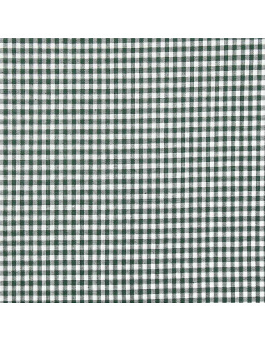 Tissu Vichy grands carreaux - Vert bouteille