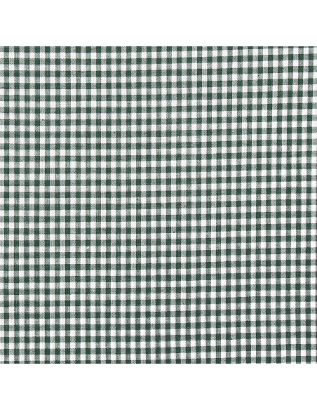 Tissu Vichy grands carreaux - Vert bouteille