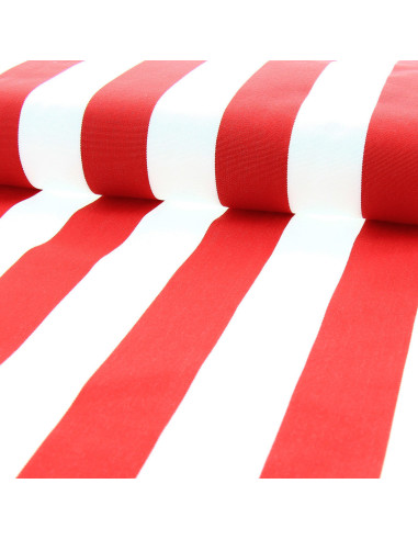 Toile transat - Blanc et rouge