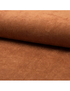 Tissu velours milleraies - Cognac
