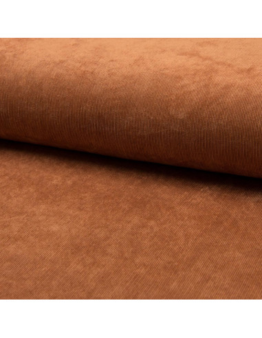 Tissu velours milleraies - Cognac