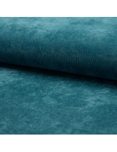 Tissu velours milleraies - Bleu pétrole