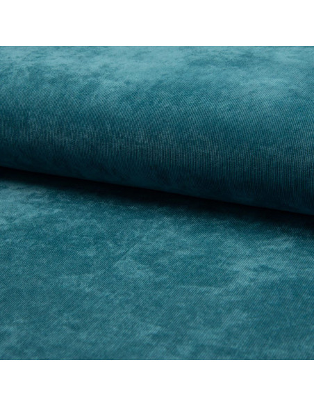 Tissu velours milleraies - Bleu pétrole