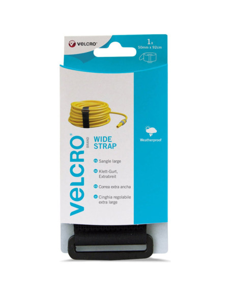 VELCRO® Brand Sangle large ajustable 50mm x 92cm x 1 Noir