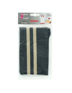 Bord-côte poignets et taille - Noir rayures or 2