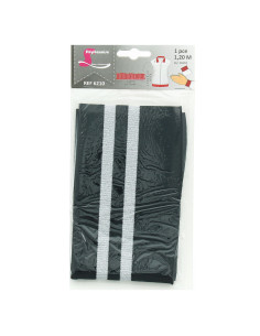 Bord-côte poignets et taille - Noir rayures argent 2