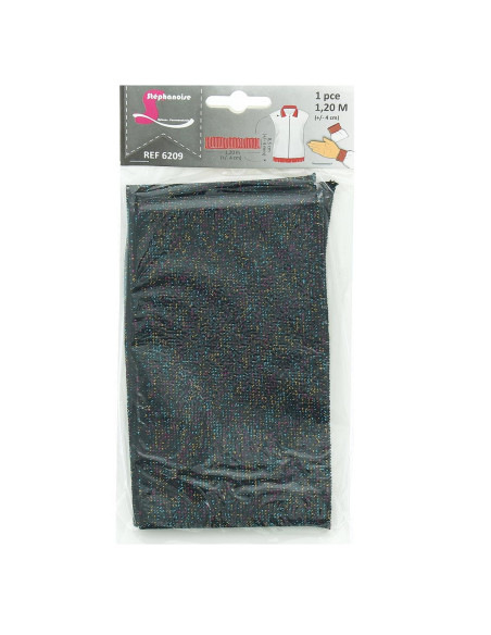 Bord-côte poignets et taille - Noir et multicolore