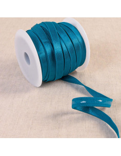 Elastique anti-glisse satiné - Bleu canard