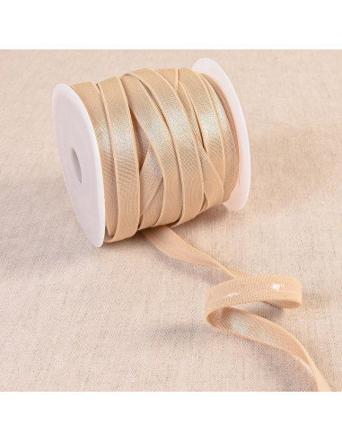 Elastique anti-glisse satiné - Beige
