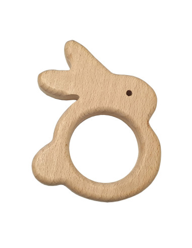 Anneau de dentition en bois - Lapin