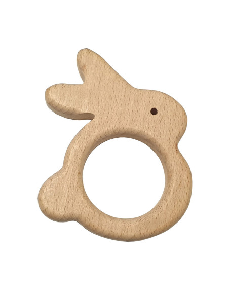 Anneau de dentition en bois - Lapin