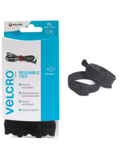 VELCRO® ONE-WRAP® Colliers serre câbles 12mm x 20cm x 15 noir