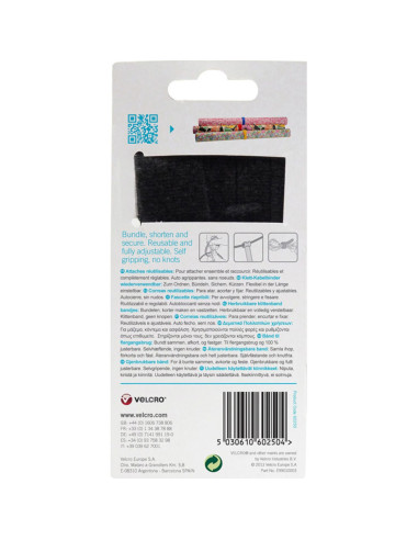 VELCRO® ONE-WRAP® Colliers serre câbles 12mm x 20cm x 5 multicolores