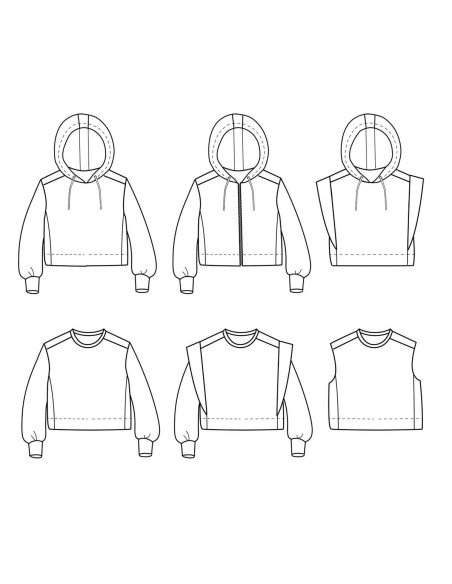 Patron de sweatshirt court Vancouver kids - Ikatee
