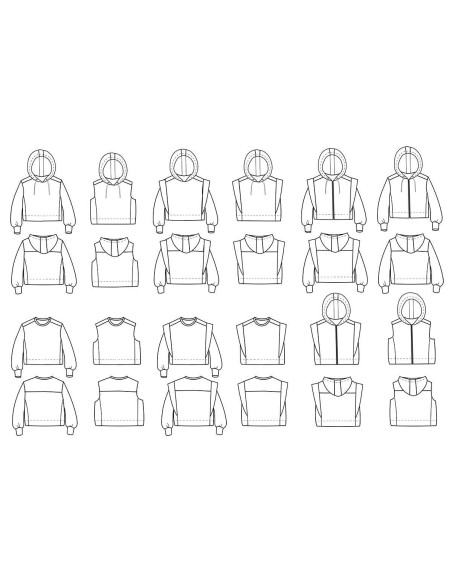 Patron de sweatshirt court Vancouver kids - Ikatee