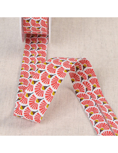 Biais éventails - Rouge