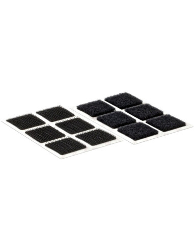 VELCRO® Brand Carrés auto agrippants adhésifs 25mm x 24 noir