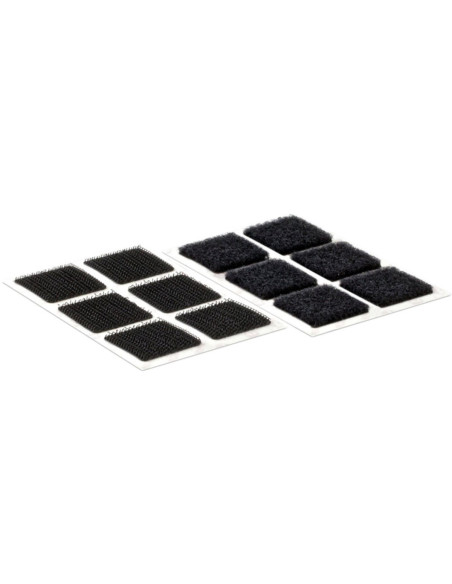 VELCRO® Brand Carrés auto agrippants adhésifs 25mm x 24 noir