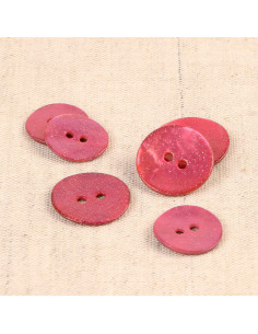 Bouton nacre glitter - Fuchsia