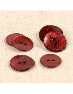 Bouton nacre glitter - Bordeaux