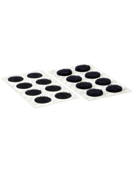 VELCRO® Brand Pastilles auto agrippantes adhésives 16mm x 16 noir
