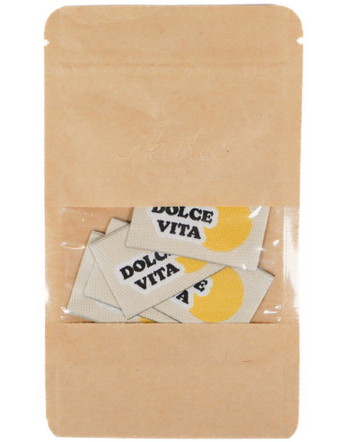 Lot de 5 étiquettes tissées - Dolce vita