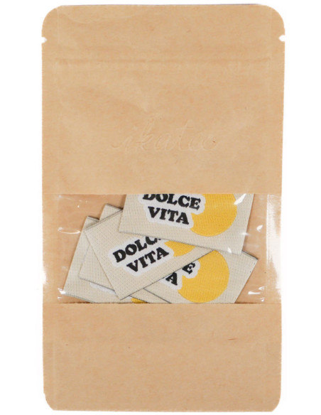 Lot de 5 étiquettes tissées - Dolce vita