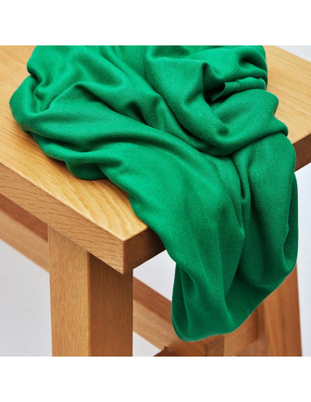Tissu maille tricotée viscose - Vert herbe