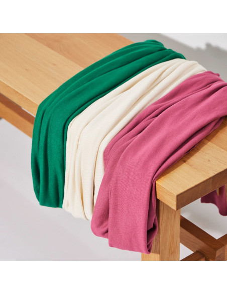 Tissu maille tricotée viscose - Vert herbe