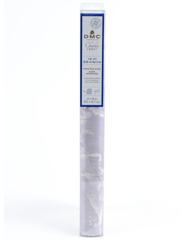 Toile aïda 5.5 imprimée à broder DMC - Améthyste