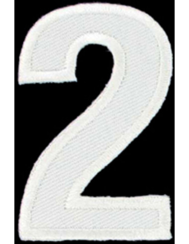Écusson thermocollant chiffre 2